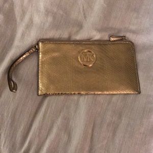 Michael Kors Gold Clutch. Used twice!